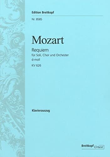 Requiem d-moll KV 626 - nach Eybler/Süßmayr vervollständigt von H.C. Robins Landon - Breitkopf Urtext - Klavierauszug (EB 8585)