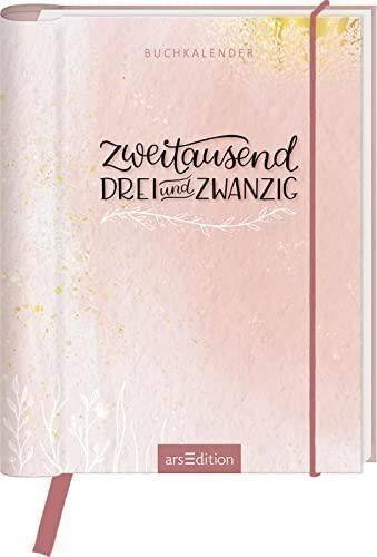 Buchkalender Zweitausenddreiundzwanzig 2023: Handlicher Taschenkalender im Handlettering-Design mit Wochenkalendarium