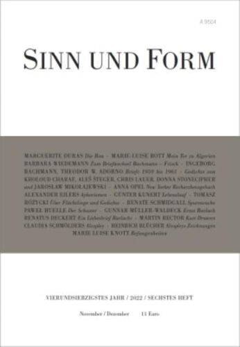 SINN UND FORM 6/2022: Beiträge zur Literatur (Sinn und Form: Beiträge zur Literatur)