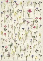 Kunst und Bild 1 Notizbuch Blumenmeer bunt Gold 30 Seiten...