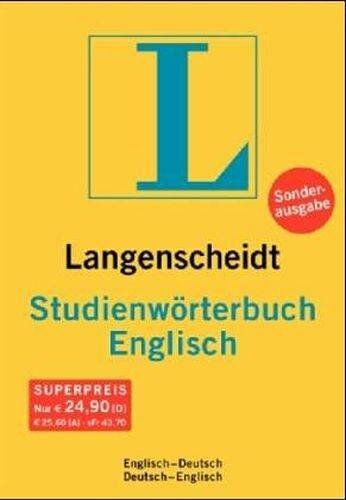 Langenscheidt Bilingual Dictionaries: Langenscheidt Studien-Worterbuch Englisch/Deutsch Deustch/Englisch