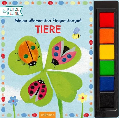 Meine allerersten Fingerstempel Tiere: Mit 6 Stempelfarben und bunten Vorlagen | Kreatives Malbuch mit Stempelkissen ab 3 Jahren