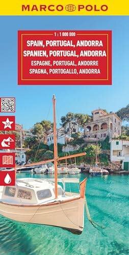 MARCO POLO Reisekarte Spanien, Portugal 1:1 Mio.: Andorra - Straßenkarte und Autokarte mit sehenswerten Strecken, Highlights und digitaler Erweiterung (Marco Polo Maps)