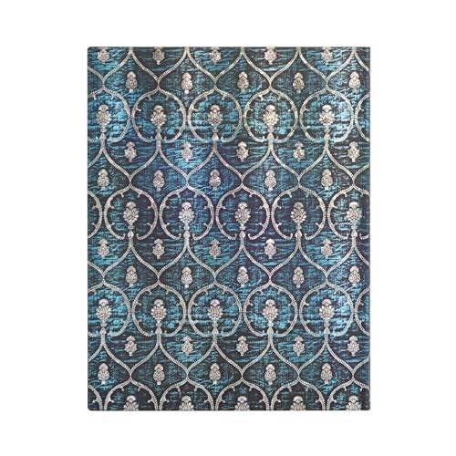 Blue Velvet Ultra Lined Journal: Flexi softcover, 100 gsm, ribbon marker, memento pouch, book edge printing