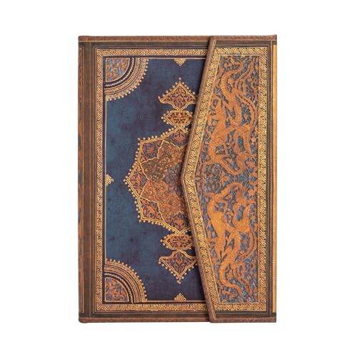 Safavid Indigo (Safavid Binding Art) Mini Lined Hardcover Journal: Hardcover, 85 gsm, ribbon marker, memento pouch, wrap closure