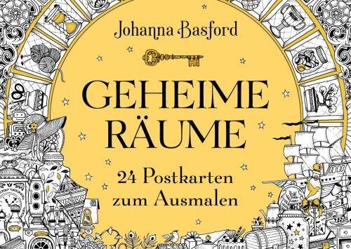 Geheime Räume: 24 Postkarten zum Ausmalen