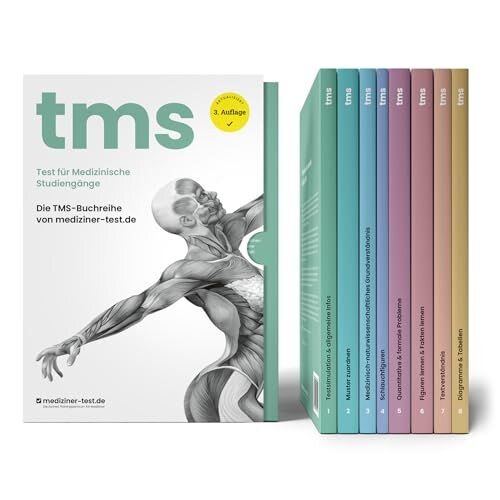 TMS Vorbereitung 2024/25 | Testsimulation & Übungsbücher zur Vorbereitung auf den Medizinertest | 8 Bücher, mehr als 130 Simulationen und 3.000 Aufgaben | TMS-Buchreihe von mediziner-test.de