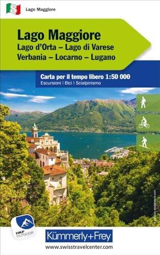Kümmerly+Frey Outdoorkarte Lago Maggiore 1:50.000: Mit Lago dOrta, Lago di Varese, Verbania, Locarno und Lugano. Touren für Wanderer, Biker und mehr! Wetterfest und leicht lesbar