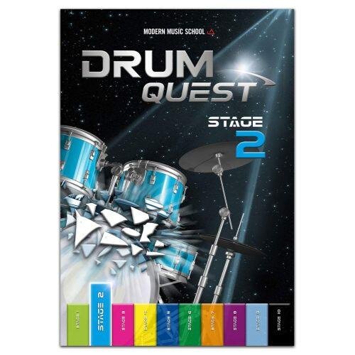 Drum Quest Stage 2: Die Schlagzeugschule für Anfänger. Ganz einfach Schlagzeug lernen. Schlagzeug Buch Songbuch (DEU)