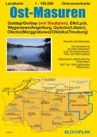 Landkarte Ost-Masuren: Go?dap (Goldap) (mit Stadtplan),...